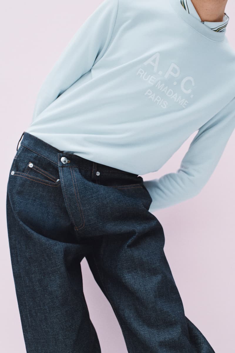 A.P.C. Spring/Summer 2021 Collection Lookbook SS21 Jean Touitou Mens Womens Looks Mini Bags Tailoring Shirts Asymmetrical Denim Jeans Sandals Roman Jewelry