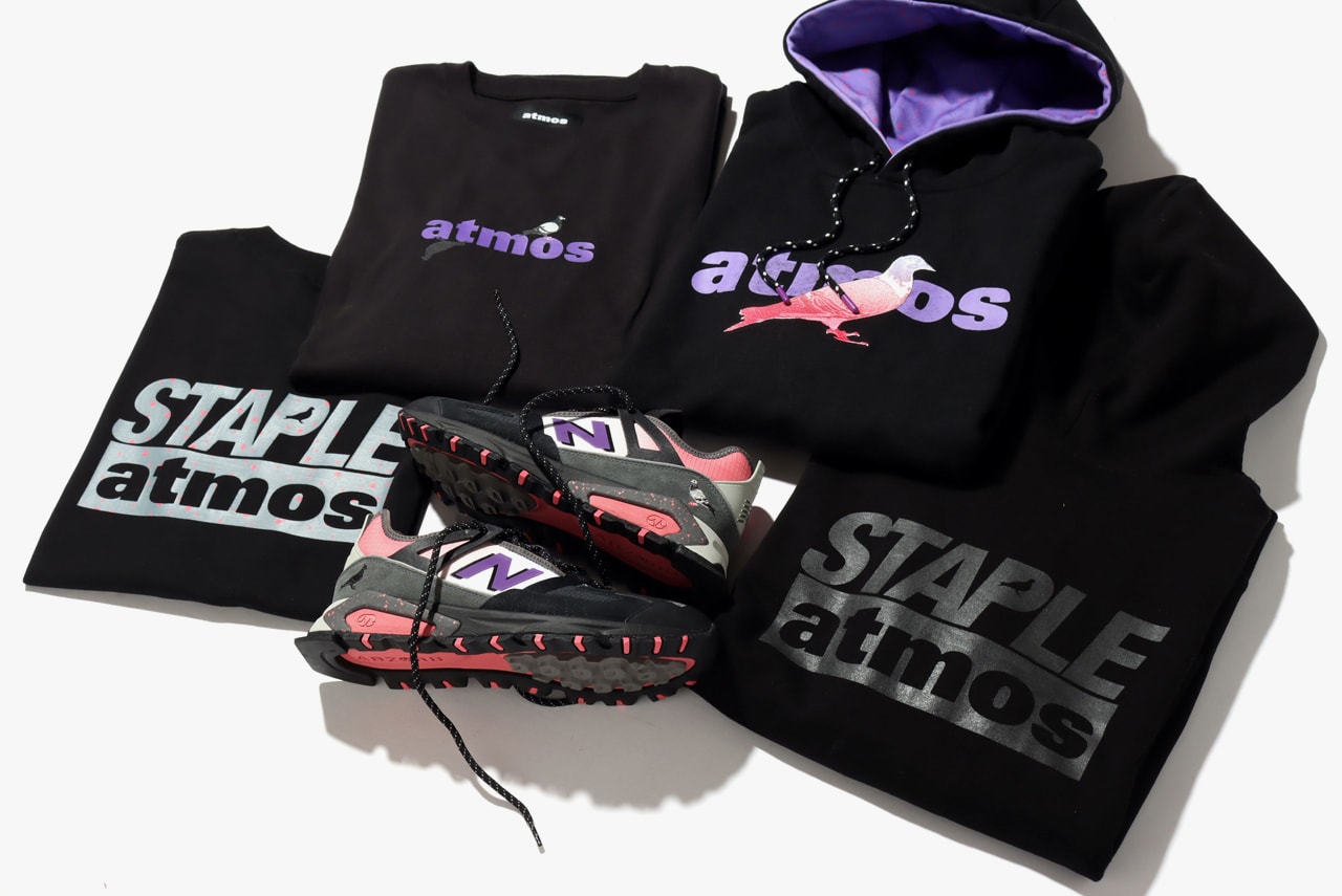 atmos x Staple x New Balance X-Racer MSXRCTAM collaboration sneaker release date info buy raffle colorway price clothing pigeon crow japan