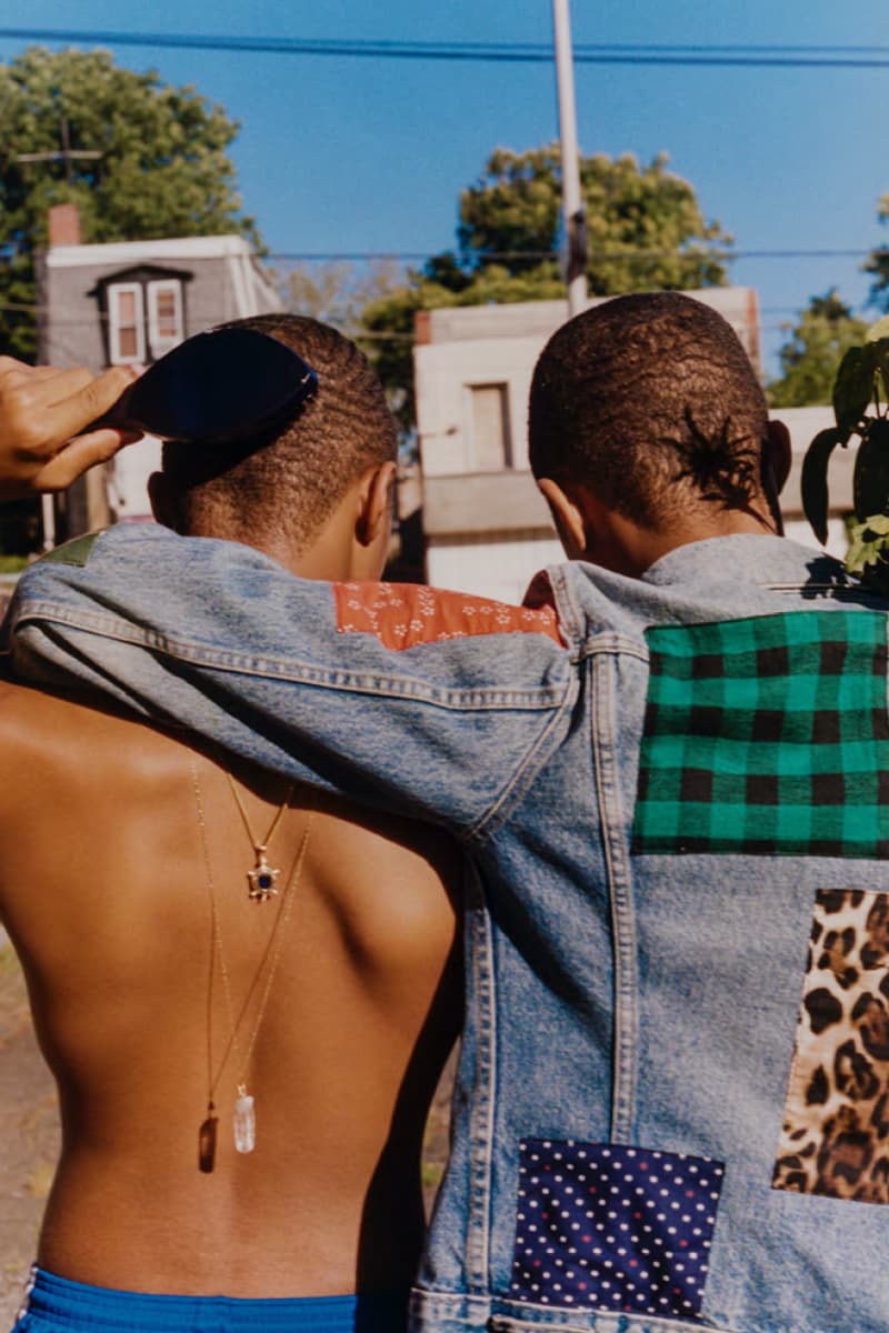 awake NY Levi's 501 trucker denim jacket 2020 patchwork release up cycled information
