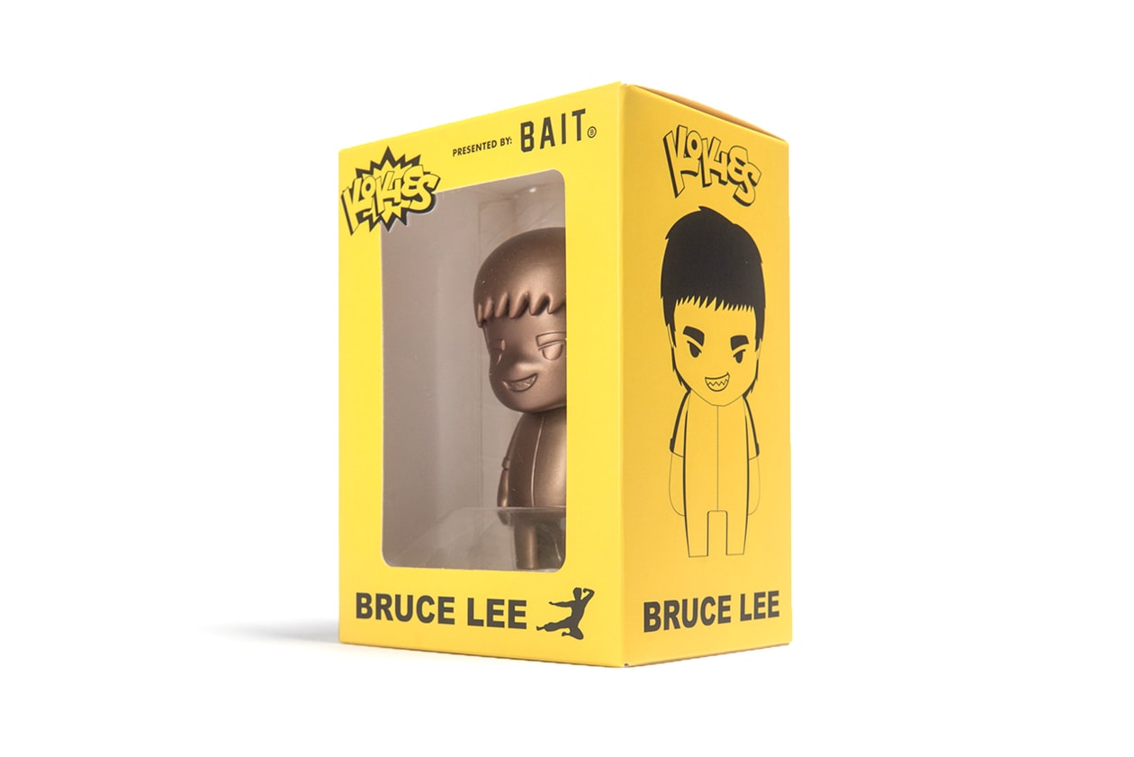 bait bruce lee kokies toy yellow bronze release info pricing photos