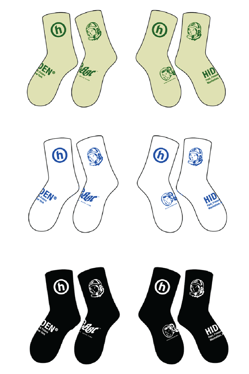HIDDEN.NY x BBC ICE CREAM Apparel Collaboration collection billionaire boys club release date info buy h logo web store socks