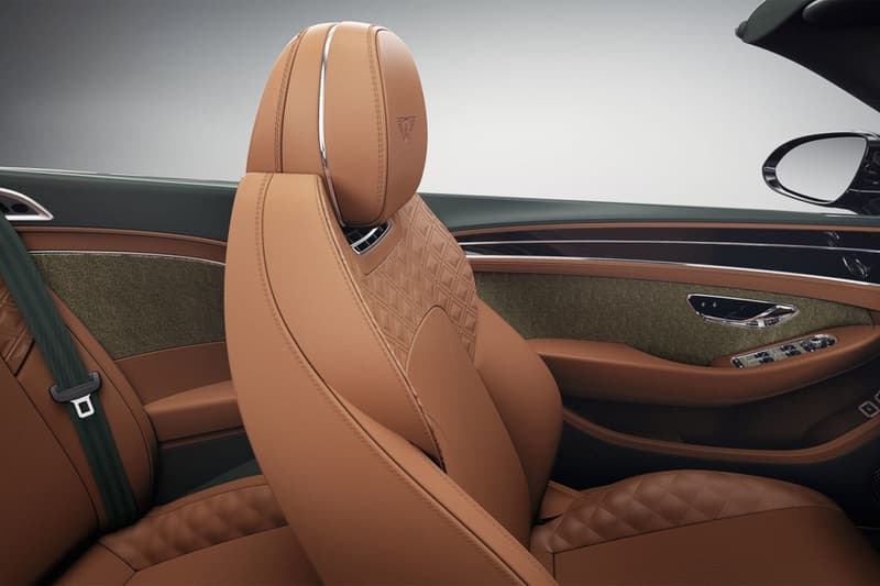 bentley british britain automaker luxury premium tweed fabric material trim option car cabin interior decoration