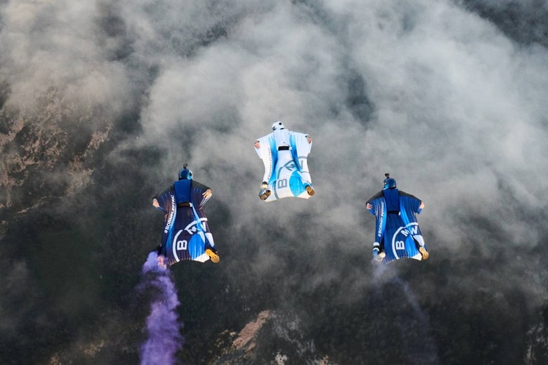 BMW i Electric Wingsuit #NEXTGen 2020 Aerodynamics Testing Center Flying Skydiving Future Superhero Electricity Jets Turbines 20 HP Motor Fly Future Tech