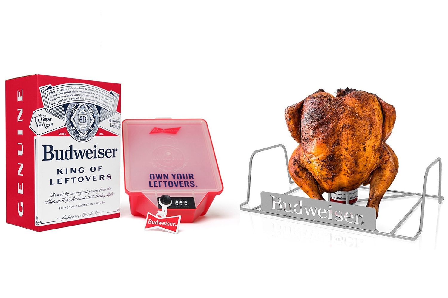 Budweiser Bud Can Turkey King of Leftovers Thanksgiving Buy Price Stand Tupperware