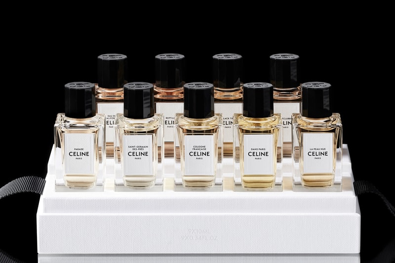 CELINE Haute Parfumerie Coffret Miniatures 9 x 10ml Bottles 17th Century Design Hedi Slimane Fragrances Luxury Gift Guide Christmas Present Scents Perfume Aftershave Smell 