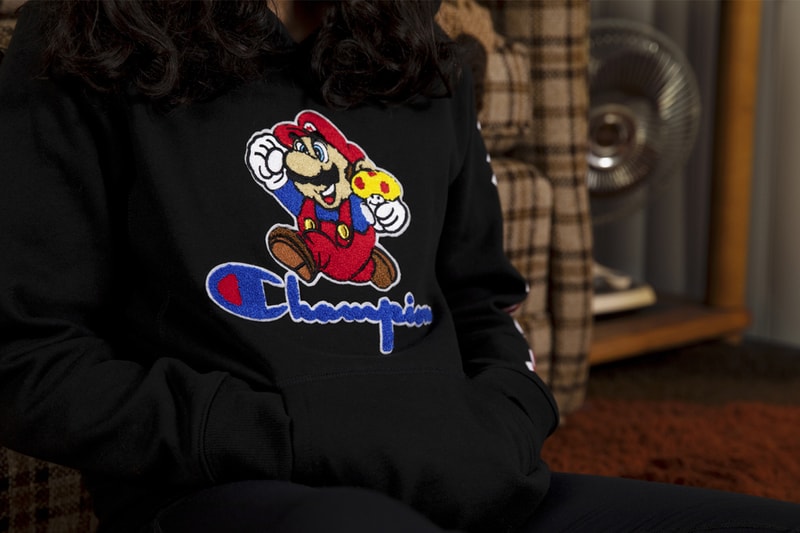 nintendo champion super mario bros 35th anniversary celebration limited edition collection hoodies t shirts pants bowser princess peach luigi reverse weave 