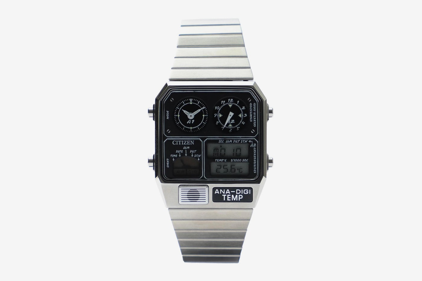 BEAMS Gives Citizen Ana-Digi Temp Watch Artistic Update With Handwritten Dial digital dial japan Watches accessories 