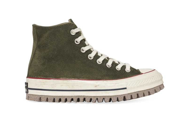 Converse Chuck 70 Canvas LTD Hi Sneakers "Forest Green" Trek Trail 169932C 906 Hiking Chunky Shoe Footwear Drop Date Release Information Slam Jam Milano OrthoLite Khaki FW20 Fall Winter 2020 
