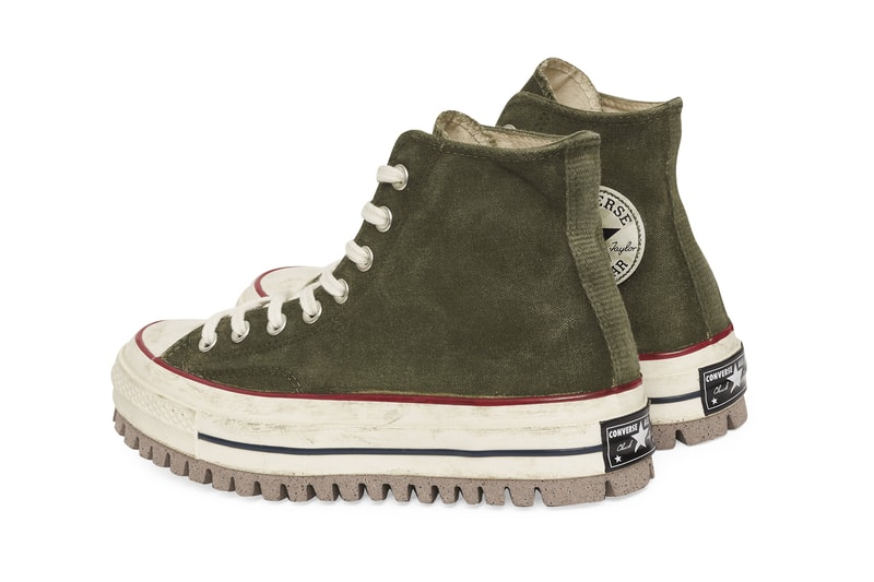 Converse Chuck 70 Canvas LTD Hi Sneakers "Forest Green" Trek Trail 169932C 906 Hiking Chunky Shoe Footwear Drop Date Release Information Slam Jam Milano OrthoLite Khaki FW20 Fall Winter 2020 