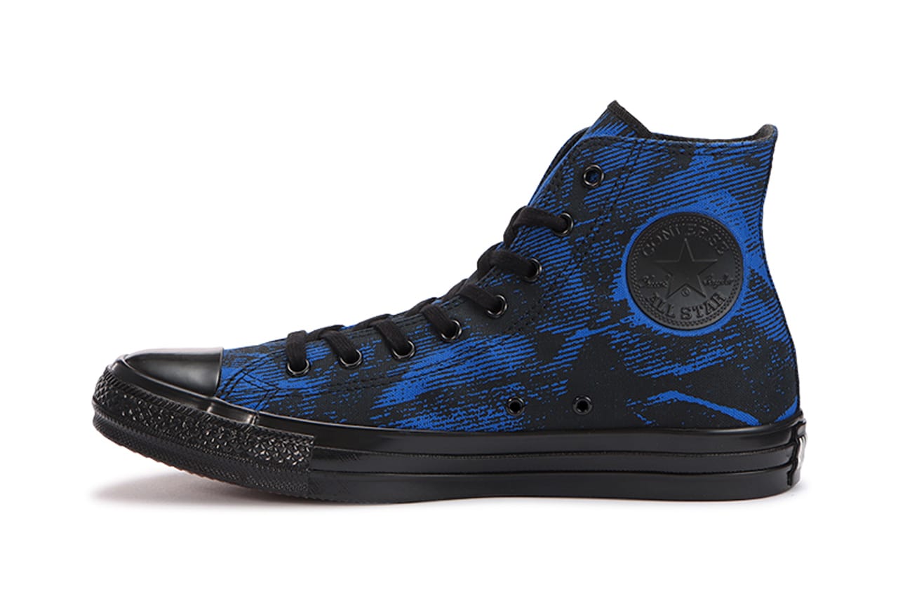 blue and black converse high tops
