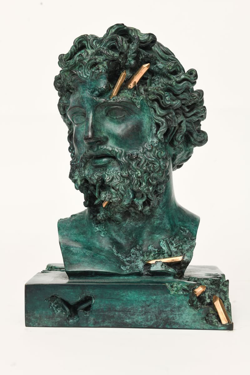 daniel arsham bronze eroded jupiter sculpture edition artwork