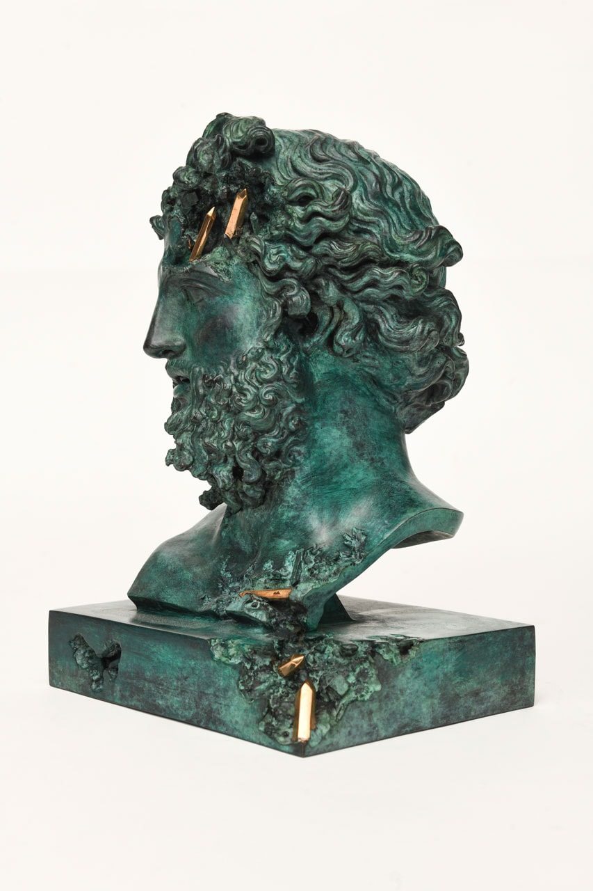 daniel arsham bronze eroded jupiter sculpture edition artwork 