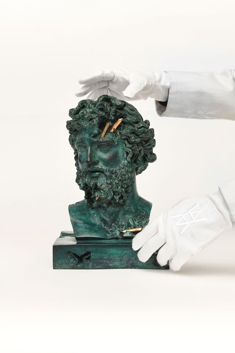 daniel arsham bronze eroded jupiter sculpture edition artwork