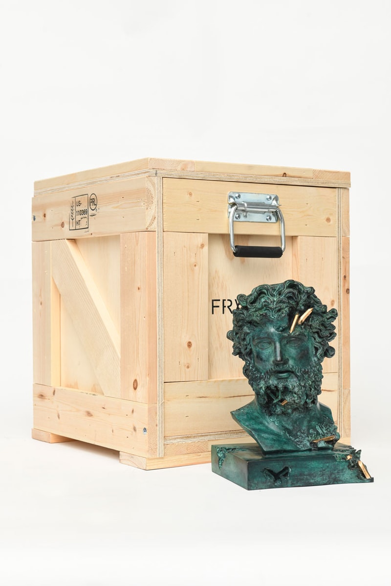 daniel arsham bronze eroded jupiter sculpture edition artwork 