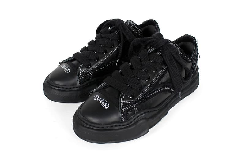 Devilock x Maison Mihara Yasuhiro PETERSON Sneaker Collaboration Japanese Brand Black White Topstitching Noriaki Endo Release Information Drop Date