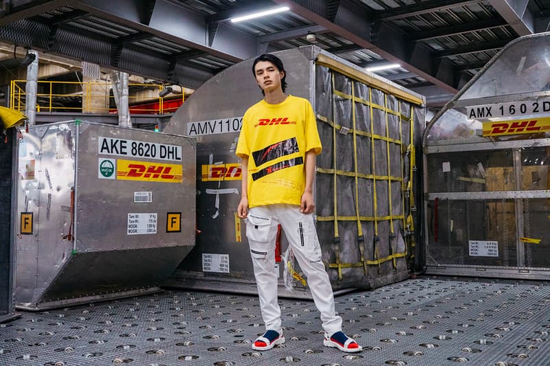 DHL Collaborates with Japanese Brand YUKI HASHIMOTO at Rakuten Tokyo Fashion Week Recycling Japan Streetwear HYPEBEAST