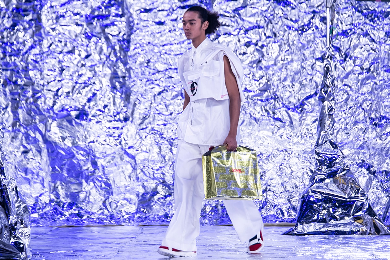 DHL Collaborates with Japanese Brand YUKI HASHIMOTO at Rakuten Tokyo Fashion Week Recycling Japan Streetwear HYPEBEAST