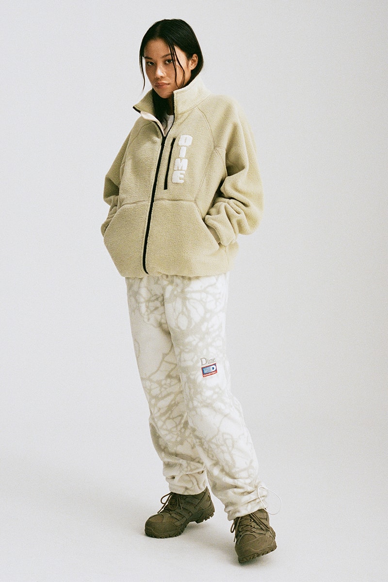 Dime Holiday 2020 Collection Lookbook Release Info girl who fleece Puffer Sweater Crewneck hoodie beanie sweatpants t shirt hoodie