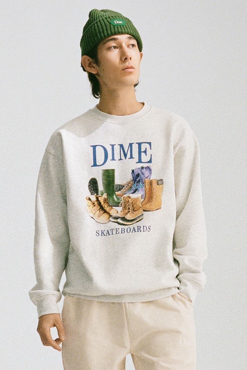 Dime Holiday 2020 Collection Lookbook Release Info girl who fleece Puffer Sweater Crewneck hoodie beanie sweatpants t shirt hoodie