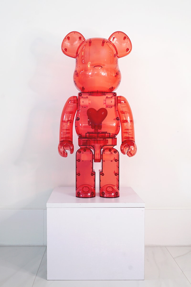 emotionally unavailable medicom toy bearbrick 1000 red light up heart official release raffle date info photos price store list buying guide