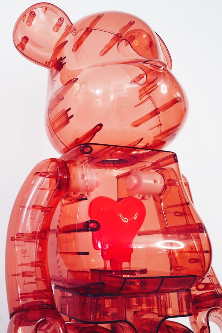 emotionally unavailable medicom toy bearbrick 1000 red light up heart official release raffle date info photos price store list buying guide