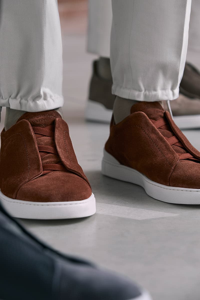 Ermenegildo Zegna Launches Minimal Triple Stitch Sneaker Footwear Contemporary Lightweight HYPEBEAST 