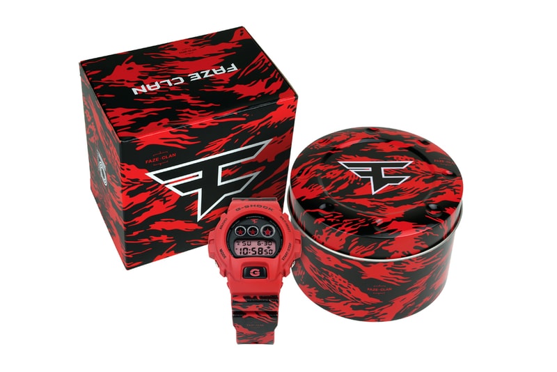 FaZe Clan x G-SHOCK DW-6900 10th Anniversary Watch collaboration timepiece up logo color price release date info buy store website