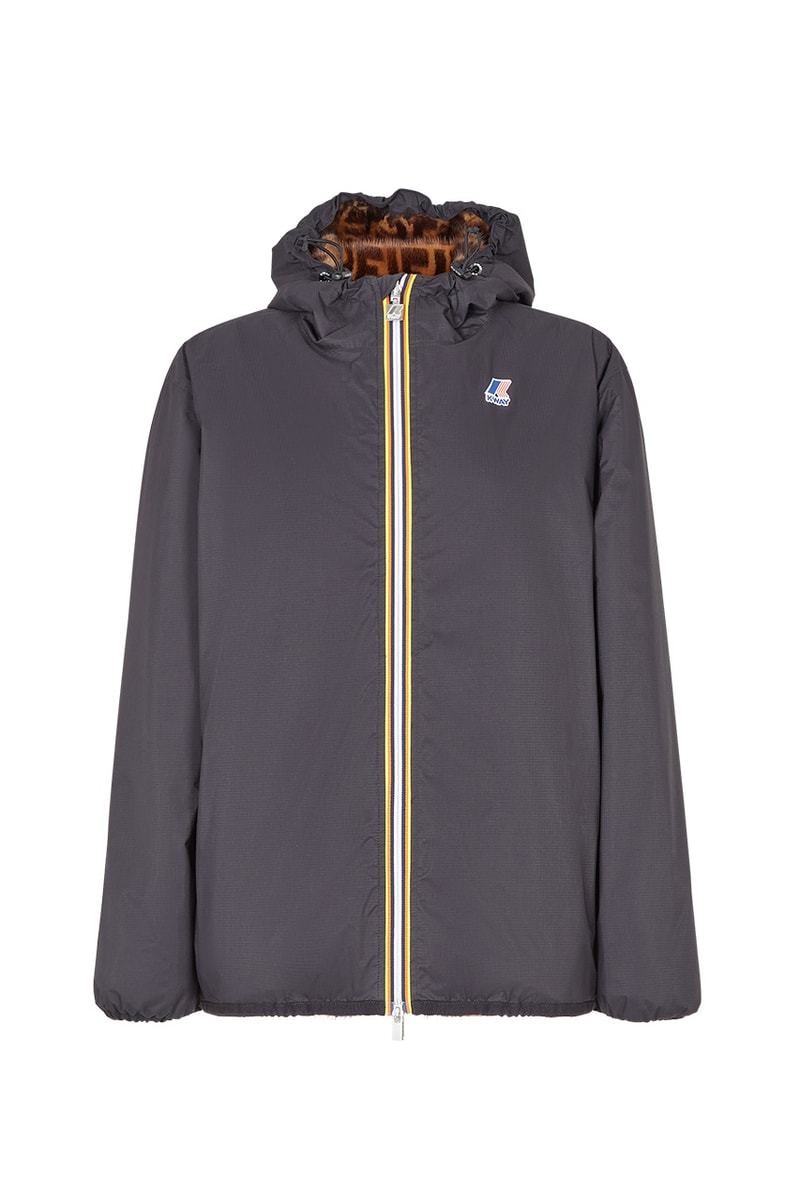 fendi luxury windbreaker k-way release information gold black FF logo