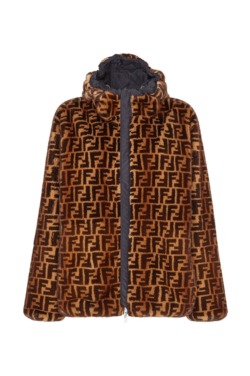 fendi luxury windbreaker k-way release information gold black FF logo