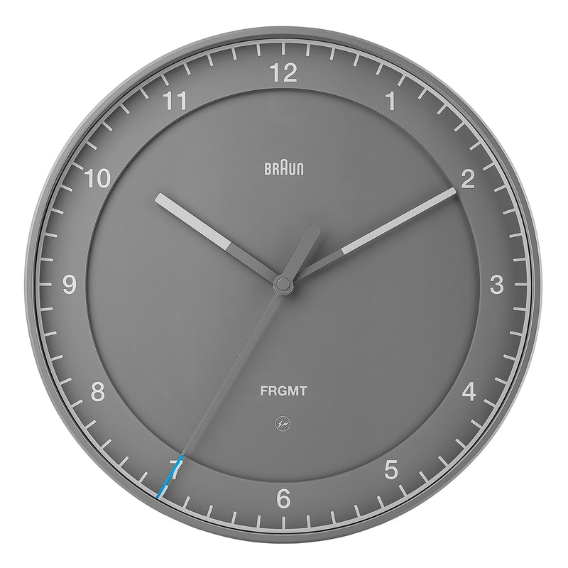 fragment design x Braun for Dieter Rams Exhibit isetan mitsukoshi vitsoe clock wall hiroshi fujiwara history classic large analogue wall clock alarm