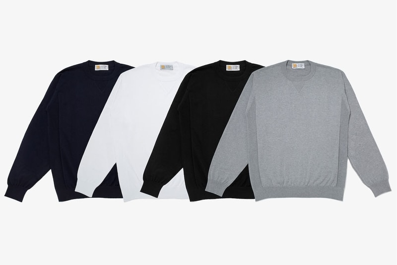 fragment design x John Smedley Sea Island Cotton Sweatshirt fall winter 2020 fw20 hiroshi fujiwara collaboration collection tee shirt