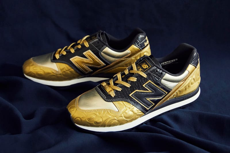 new balance 996 metallic gold