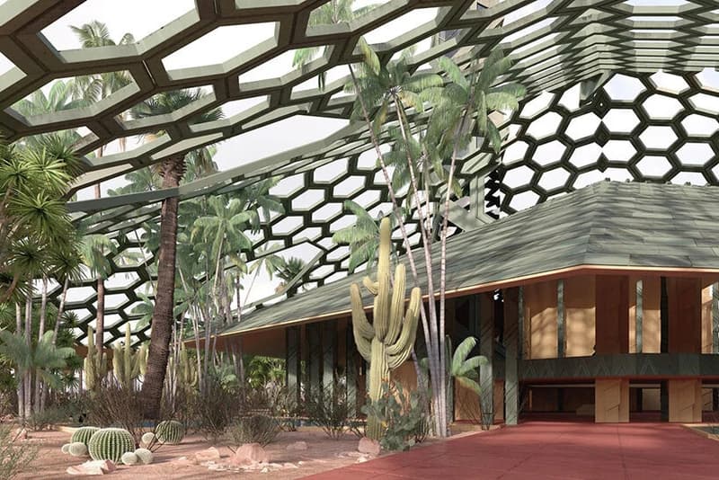 frank lloyd wright unbuilt oasis arizona capitol architecture design renderings visualizations