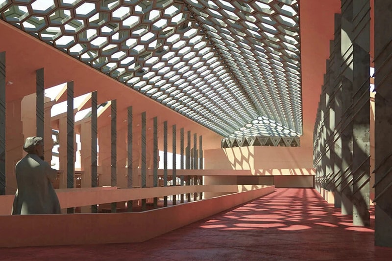 frank lloyd wright unbuilt oasis arizona capitol architecture design renderings visualizations