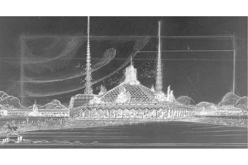 frank lloyd wright unbuilt oasis arizona capitol architecture design renderings visualizations
