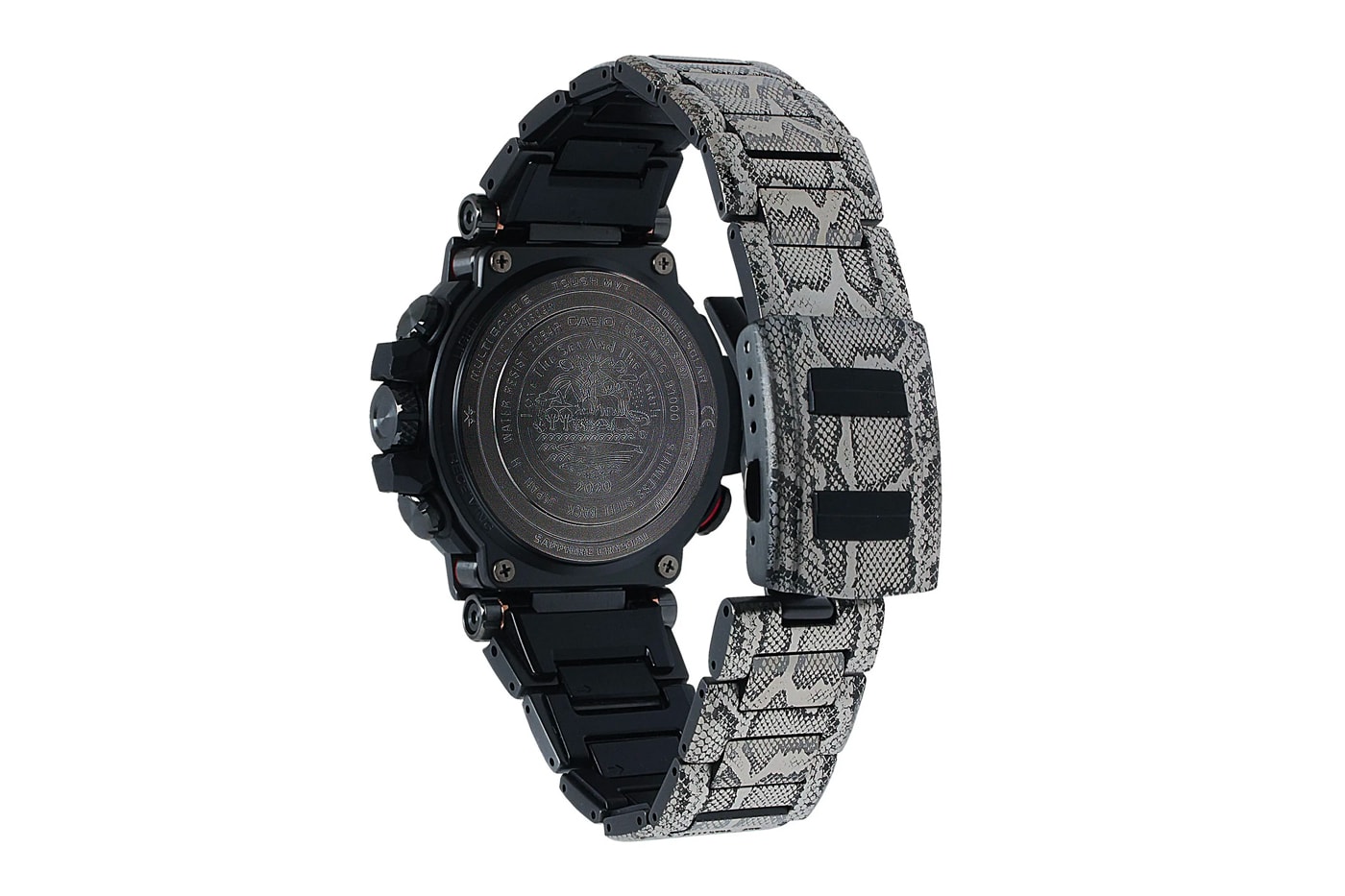 Wildlife Promising G SHOCK MTGB1000WLP1 Rock Python casio watches watch accessories collaboration snakeskin fall winter 2020 collection fw20 capsule 