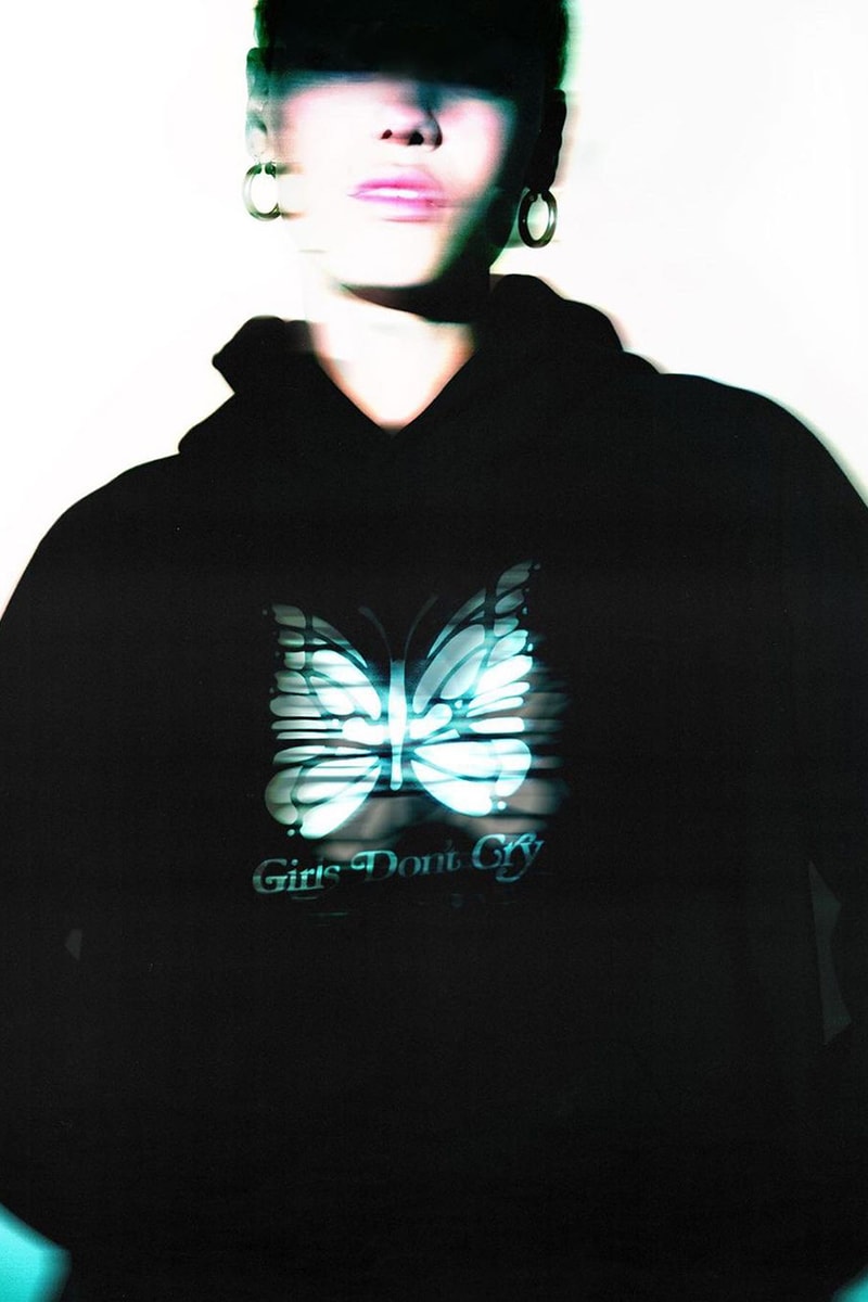 girls don't cry needles clothing collaboration collection hoodie track suit t-shirt cardigan release date info