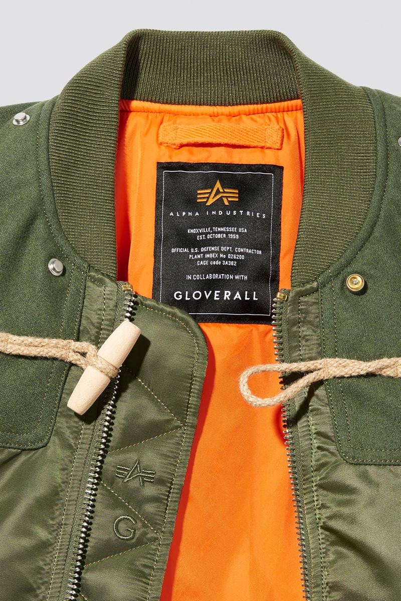 Gloverall x Alpha Industries Fall/Winter 2020 Limited-Edition Capsule Collection Coats Outerwear Jackets Release Information Drop Date Cop Seasonal Clothing Mens Womens Unisex Military Flight Green Black