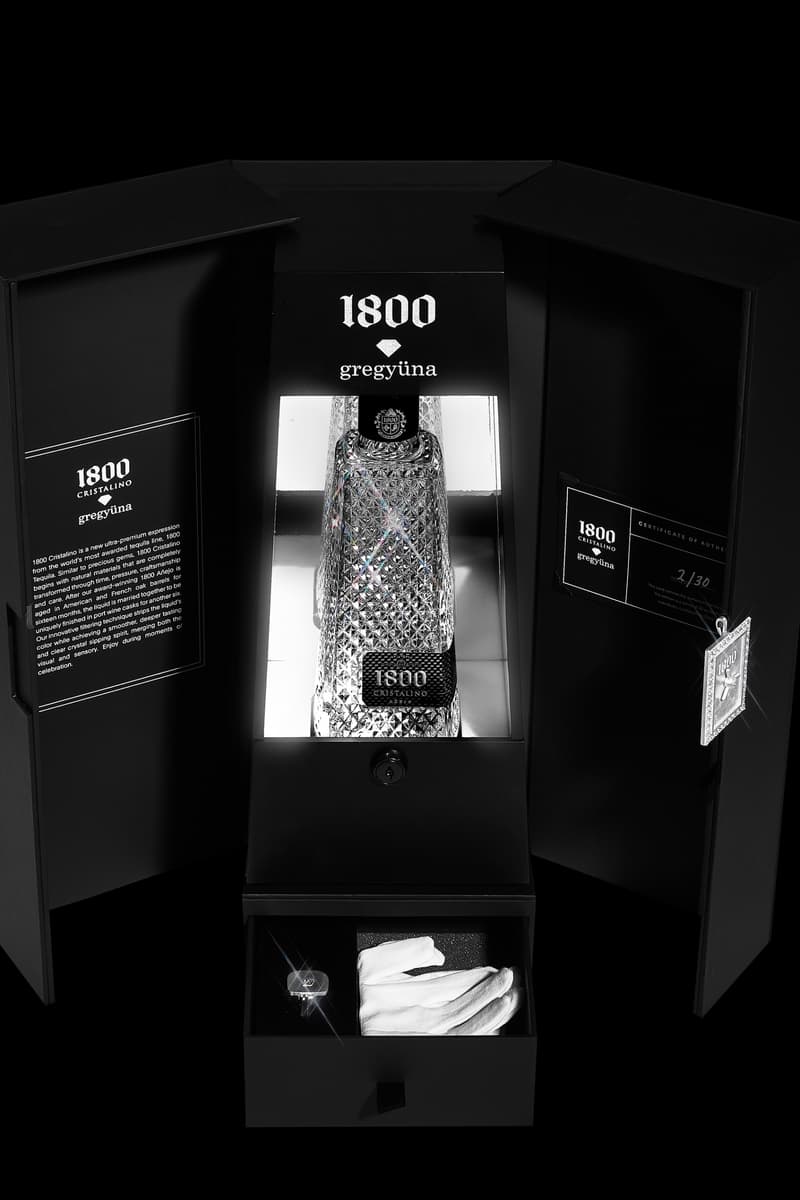 Greg Yuna x 1800 Tequila Luxury Bar Case on NTWRK crystals diamonds jewels jewelry