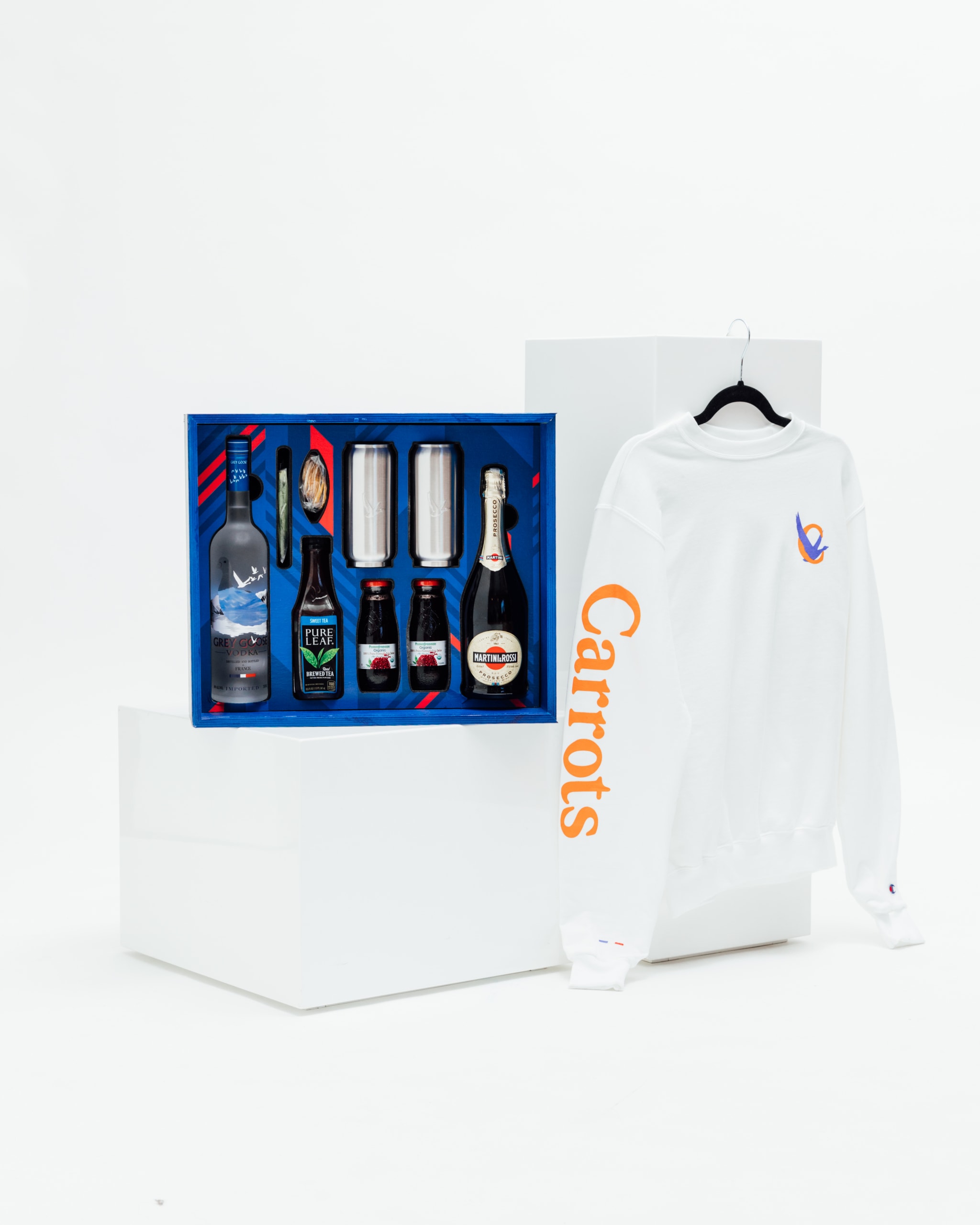 Anwar Carrots x Grey Goose Limited Edition Holiday Sweater Celebrate cocktail kits vodka  