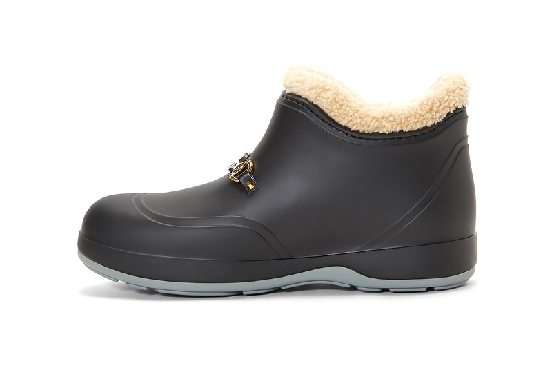 Gucci Horsebit Ankle Boots Black Rubber Wellington Boot Wellies Alessandro Michele FW20 Fall Winter 2020 Shearling Interior Lining Cozy Footwear Shoe Indoors