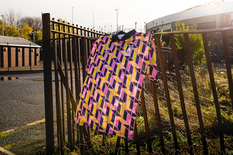 hanon scotland silver city 90 umbro football shirt jersey release information pink yellow blue grey