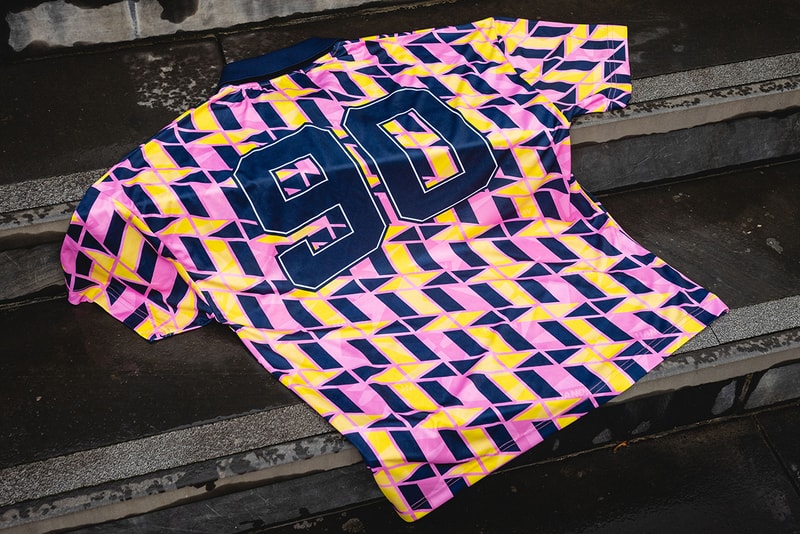 hanon scotland silver city 90 umbro football shirt jersey release information pink yellow blue grey