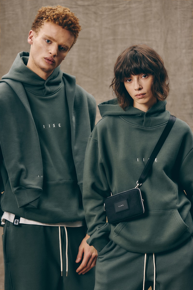 IISE's Ethical Essential Collection Lookbook fall winter 2020 fw20 mens womens sweater sweatsuit pants tee shirt