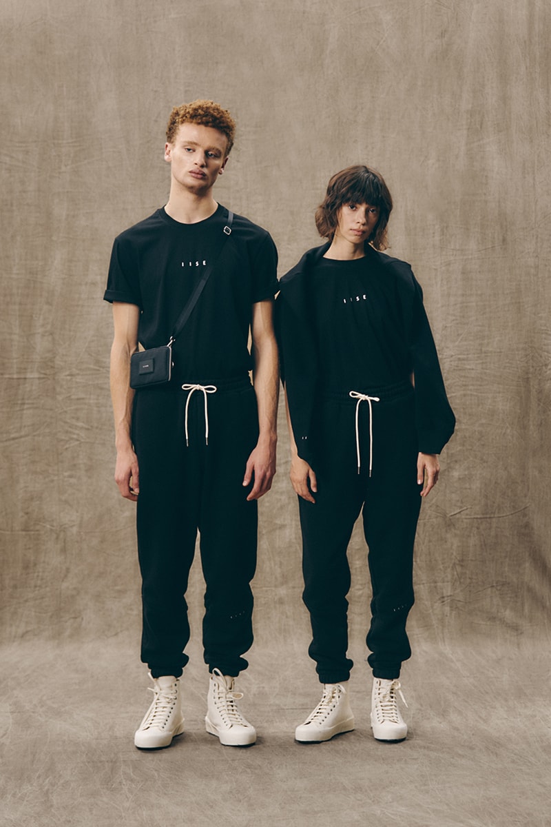 IISE's Ethical Essential Collection Lookbook fall winter 2020 fw20 mens womens sweater sweatsuit pants tee shirt