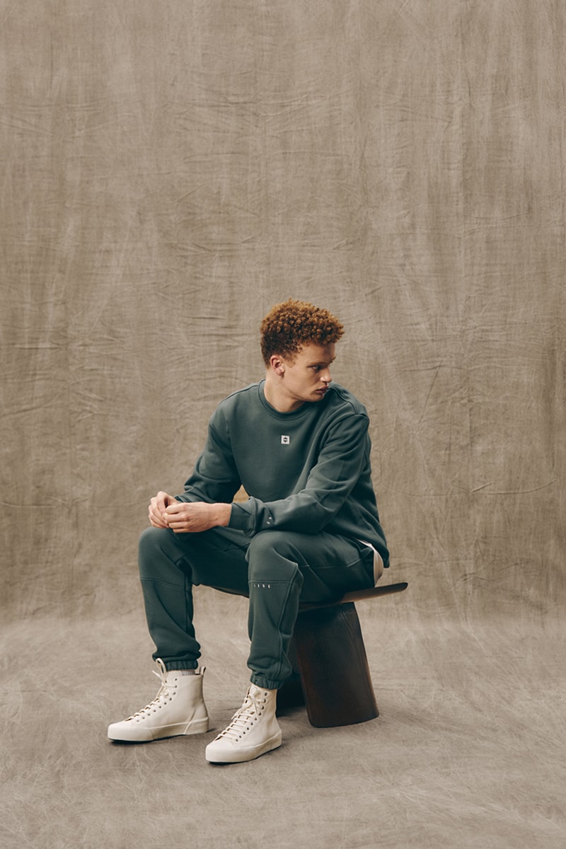 IISE's Ethical Essential Collection Lookbook fall winter 2020 fw20 mens womens sweater sweatsuit pants tee shirt