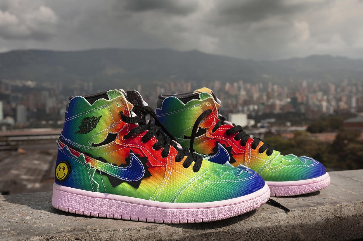 j balvin air jordan brand 1 high dc3481 900 colores vibras green blue yellow red black white official release date info photos price store list buying guide