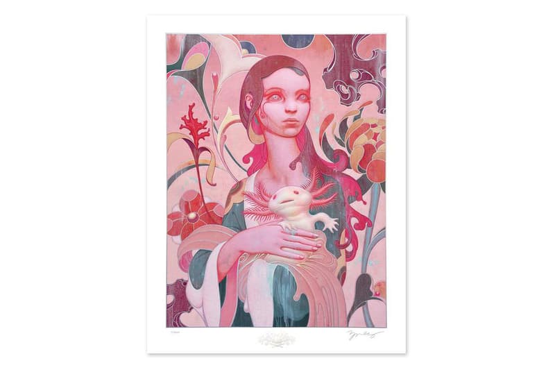 james jean lady with an axolotl print edition artwork leonardo da vinci