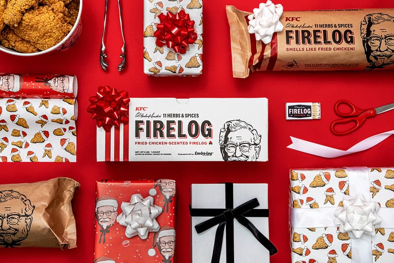 KFC Canada Limited-Edition 11 Herbs & Spices Enviro-Log Firelog Release Chicken Fried Chicken Winter Holidays Gifts Marketing Food Home 