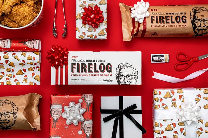KFC Canada Limited-Edition 11 Herbs & Spices Enviro-Log Firelog Release Chicken Fried Chicken Winter Holidays Gifts Marketing Food Home